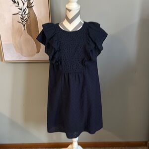 Terra & Sky Blue Ruffled Sundress with Flutter Cap Sleeves❤️